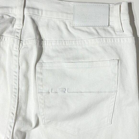 NWT $89.50 Lauren Ralph Lauren White Classic Straight Stretch Jeans Women Sz. 14 - Picture 13 of 16